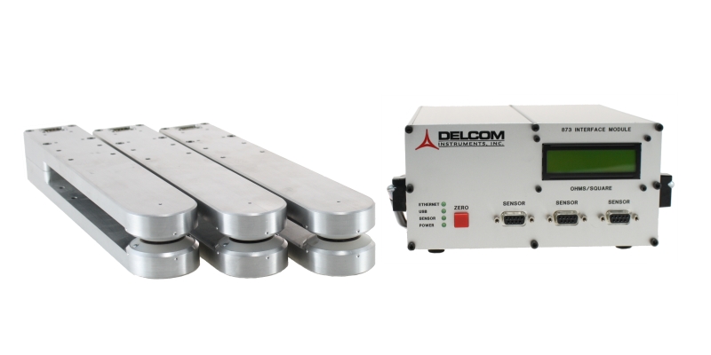 multiple eddy current sensors measure Ohms/sq inline, in real time, and without contact